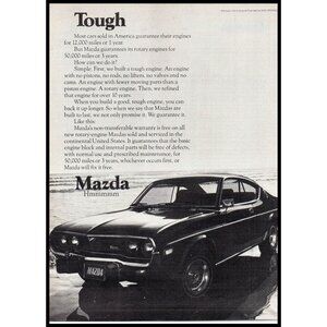 1974 Mazda RX4 Coupe Wankel Rotary Engine Vintage Print Ad Beach Coast Wall Art